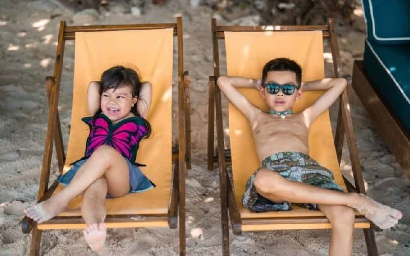 Banana Beach Kids can enjoy the beach and relax after swimming.