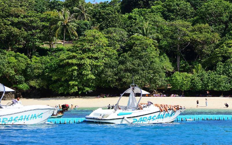 Speed to Banana Beach with a speedboat adventure.